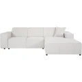 Ecksofa ohne Schlaffunktion PEDRO rechts hellbeige