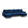 Ecksofa mit Schlaffunktion CANDI U marineblau