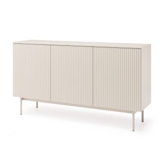 Kommode mit 3 Türen und geriffelten Fronten SOFT