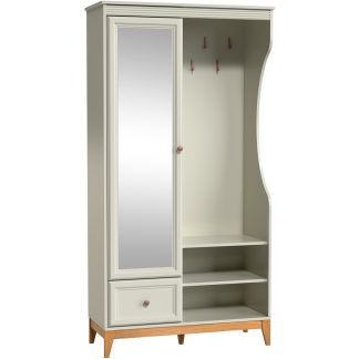 Garderobenschrank mit Spiegel und Schublade CHARLOTT