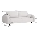 Polsterset Sofa 3-Sitzer mit Schlaffunktion + Sessel OPTIMO Braun