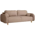 Polsterset Sofa 3-Sitzer mit Schlaffunktion + Sessel OPTIMO Braun