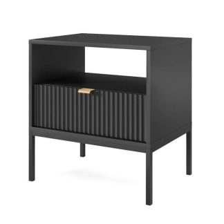 Nachttisch mit Metallbeinen NOVIA Schwarz