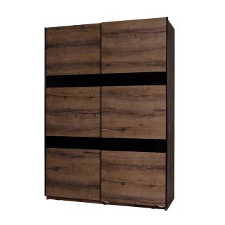 Schiebetürenschrank 2 Türen mit 2 Kleiderstangen DEVON