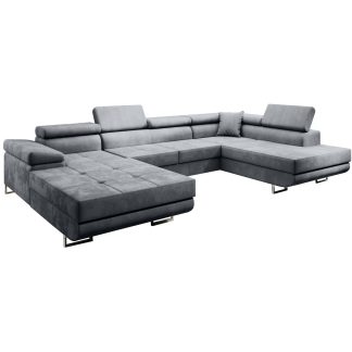 Ecksofa mit Schlaffunktion VILD U Grau links