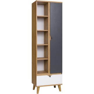 Bücherregal mit 1 Tür und 1 Schublade MORENO