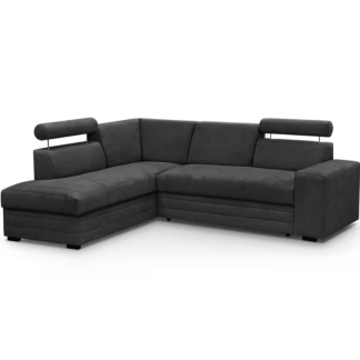 Ecksofa mit Schlaffunktion ROMA Schwarz Links