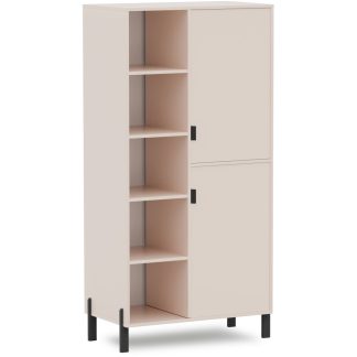 Bücherregal mit 2 Türen und 4 offenen Regalen CORTINA