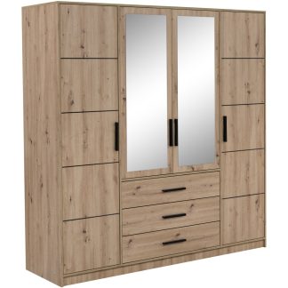 Drehtürenschrank mit Spiegel und 4 Türen KAVO