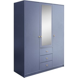 Drehtürenschrank mit 3 Türen und Spiegel SOLEA LUX